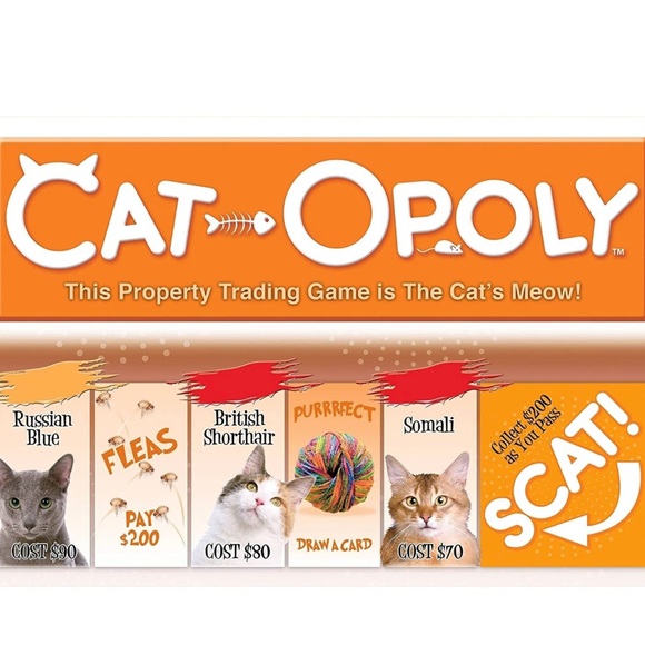Late for the Sky CAT-opoly Board Game White, Large NWT - Picture 2 of 7